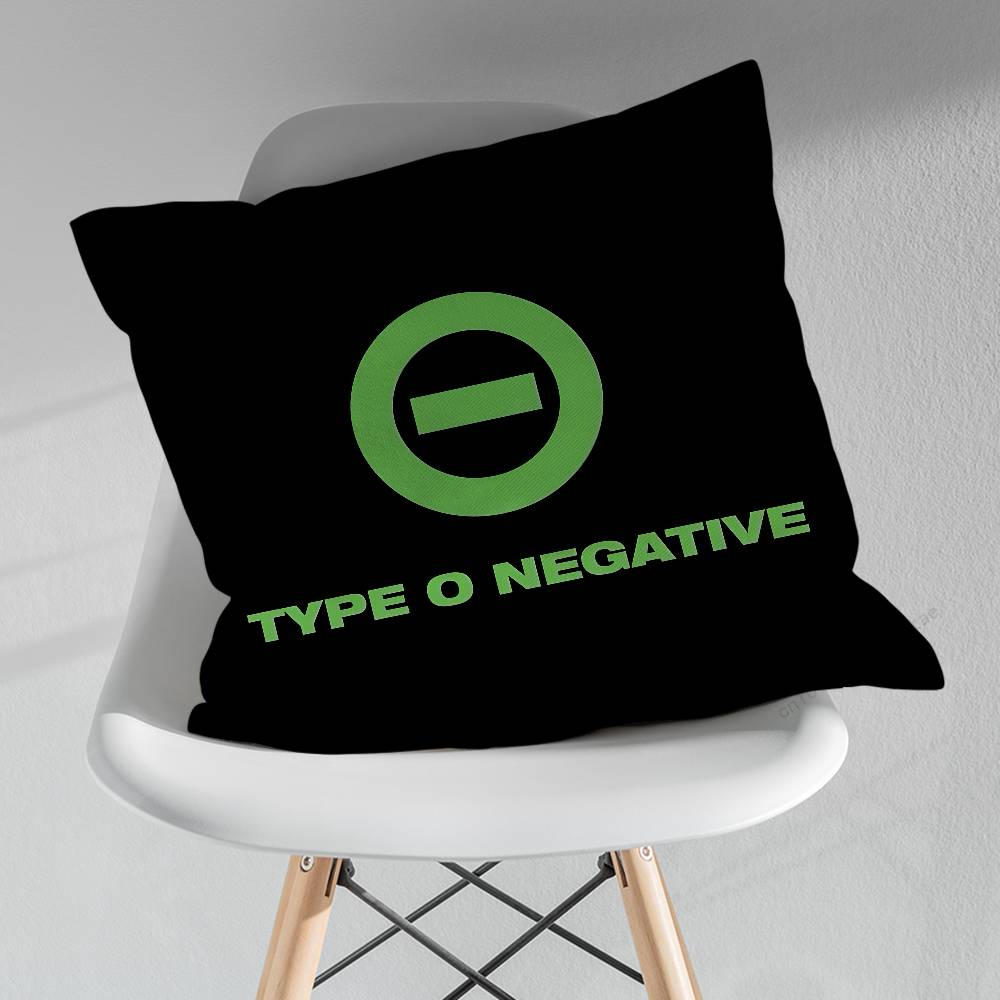 TType O NNegative Throw Pillow Case Living Room Sofa Cushion Cover For Home Bedroom Decoration Protector