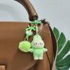 Labubu Cloth Cute Grain Standing Flocking Labubu Bag Couple Car Keychain Decorative Pendant Mobile Phone Chain