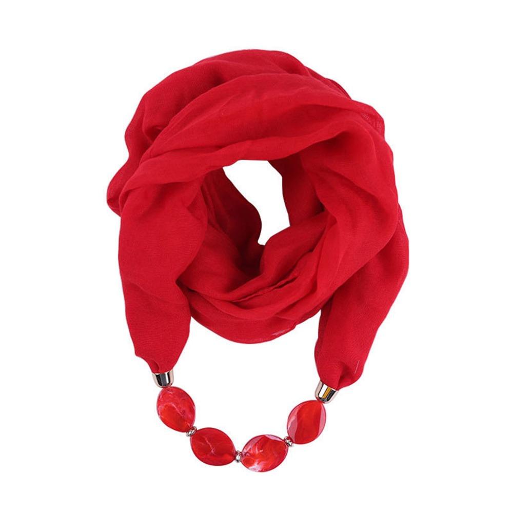 1Pcs Cotton Linen Necklace Scarf Resin Pendant Head Scarves  Costume Bead Decoration Accessories