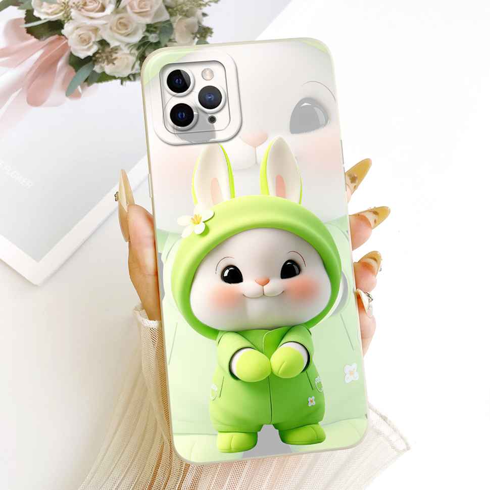 Чехол для iPhone 11 Pro Max A2218 Милый мультяшный узор Кошка Силиконовая задняя крышка Для iPhone 11Pro Max A2161 A2220 Чехлы для телефонов