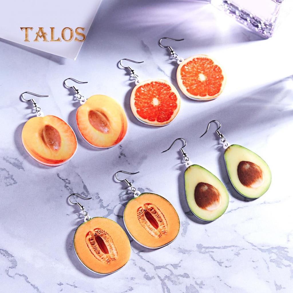 Women Creative Coconut Fresh Fruit Hook Earrings Summer Holiday Party Jewelry Beauty