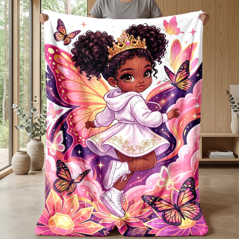 Fairy Princess Adventure Theme blanket Lightweight Warm Flannel Blanket Decorative Throw Blanket for Home Decoration