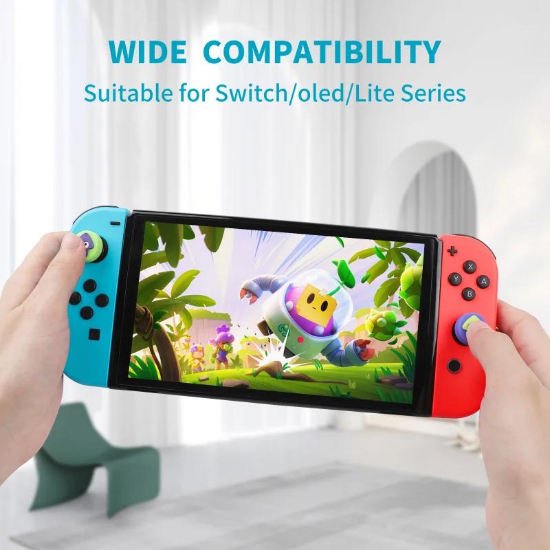 4 шт./комплект Силиконовые накладки на стики Защитные колпачки для Nintendo Switch /Lite /Oled Чехол для Joy-Con Геймпад Аксессуар для игр
