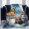 1Pc Christmas Bears Presents Blanket Soft And Comfortable Casual Warm Camping Travel Christmas Halloween Gift M921133