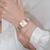 Women Dress Watch Square Dial Steel Strap Quartz Movement Ladies Girls Students Formal Casual Wristwatch Fashion Jewelry Birthday Gift