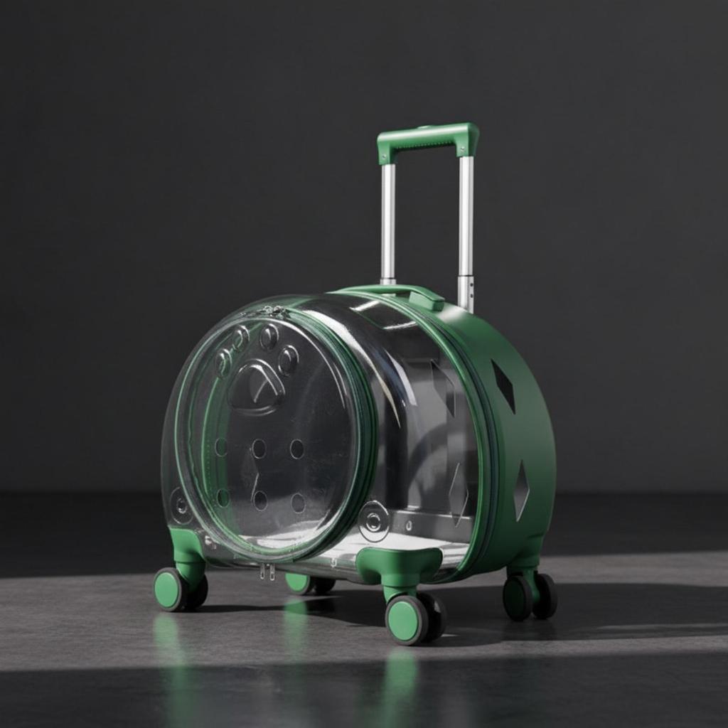 Wheeled Pet Carrier with Wheels Hard-Sided