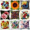 Plant Embroidery Latch Hook DIY Hand Knitted Embroidered Pillow Knooppakket Unfinished Latch Hook Rug Kits Smyrna Package Carpet