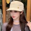 New Hat Women's Suede Pleated Equestrian Hat Retro Old Flat Top Newsboy Hat Literary Painter Hat Trendy