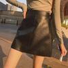 2023 Women's Trendy PU Leather Mini Skirt - Autumn/Winter Hot Girl Style