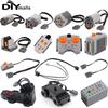 MOC Technical Parts Power Functions Servo Motor Remote Control Battery Box Switch Light Set IR Speed Remote Control Receiver Toy