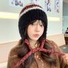 Hat Female Japanese Cute Girl Knitted Wool Hat Winter Warm Anti-student Cold Ear Hat Thick