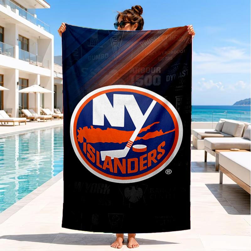 Ny Islanders Pride Beach Towel, Super Soft Microfiber, Perfect Gift for Her/Him, Birthday, for Pool, Beach, Travel, Decor Beach Party