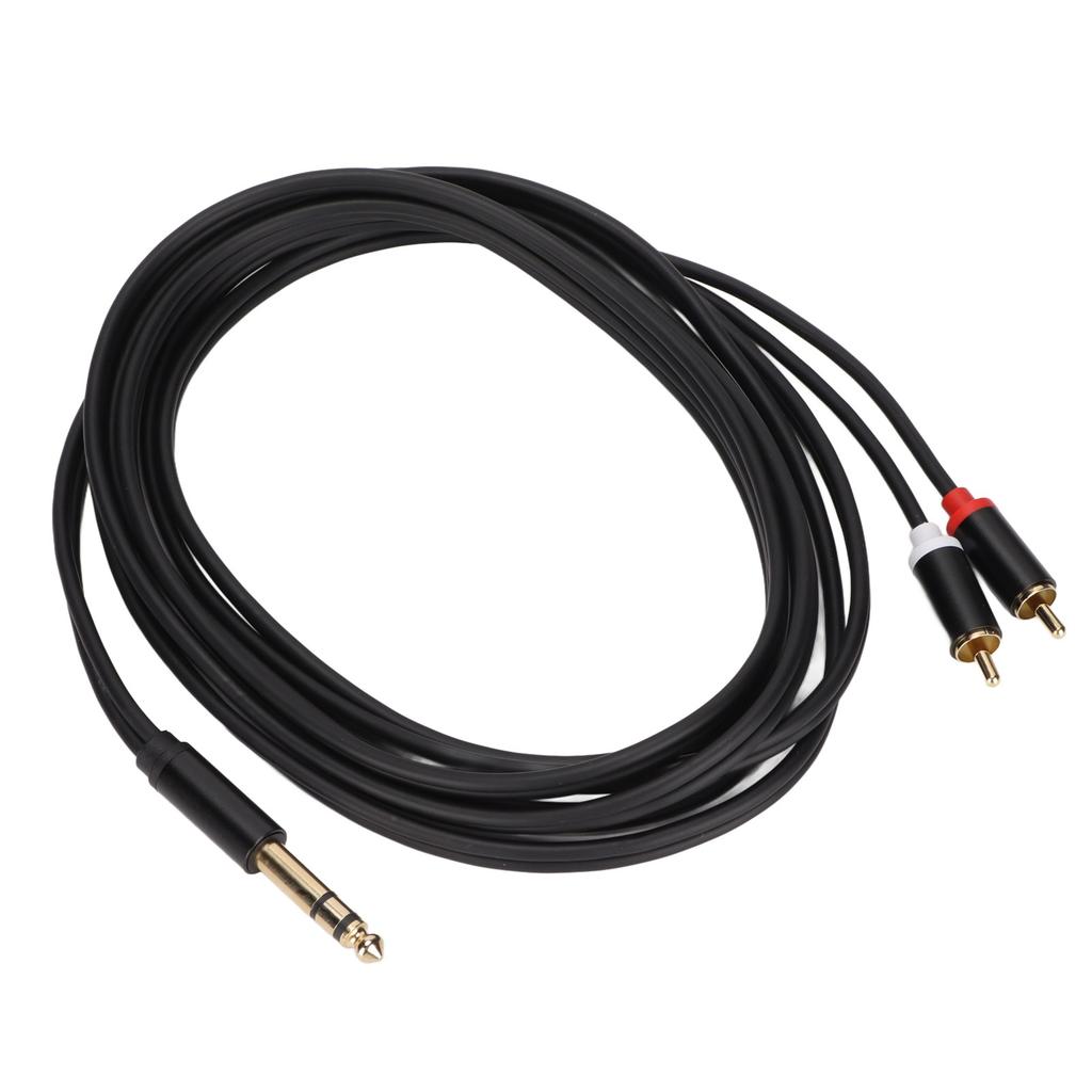 6.35mm to 2 RCA Cable Gold Plated Series 1 4 Inch to 2 RCA Male Stereo Audio Adapter Y Splitter RCA Cable