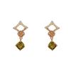 Bling Women's Dangle Earrings Simple Stud Earrings Exquisite Square Drop Earrings  Party Jewelry