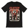 VTG Clutch Graphic T-Shirt Black Tee with Retro Audio Design All Sizes S-4XL Casual Round Neck