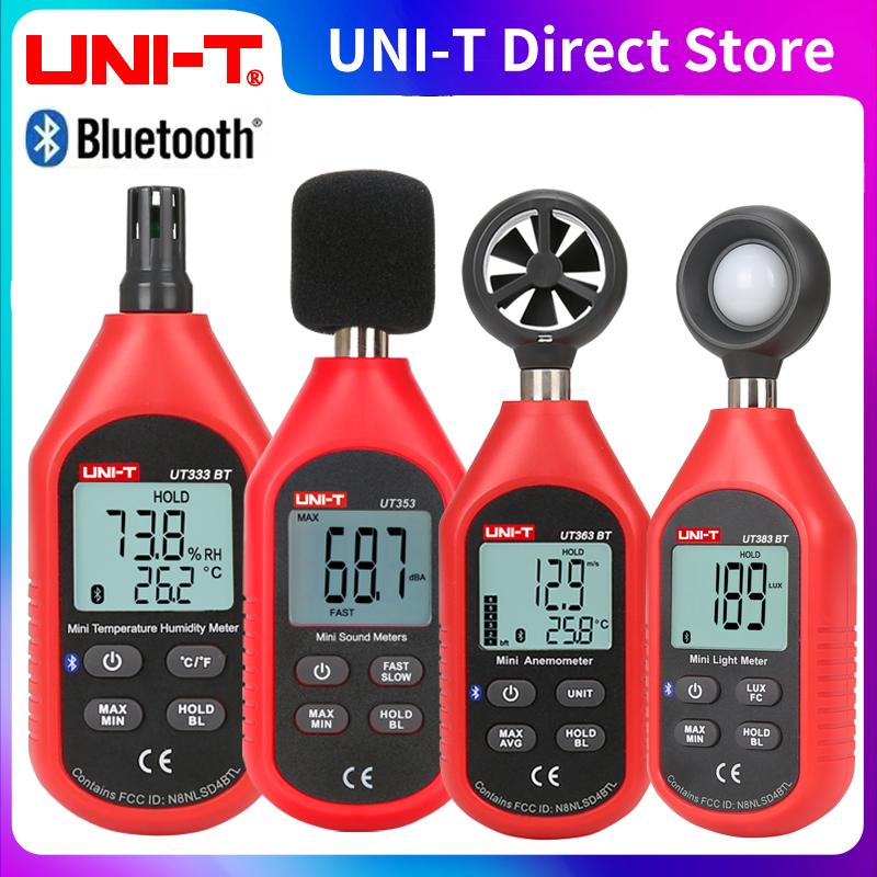 UNI-T UT363/BT Анемометр UT383/BT Люксметр Измеритель освещенности UT353/BT Шумомер UT333/BT Измеритель температуры и влажности