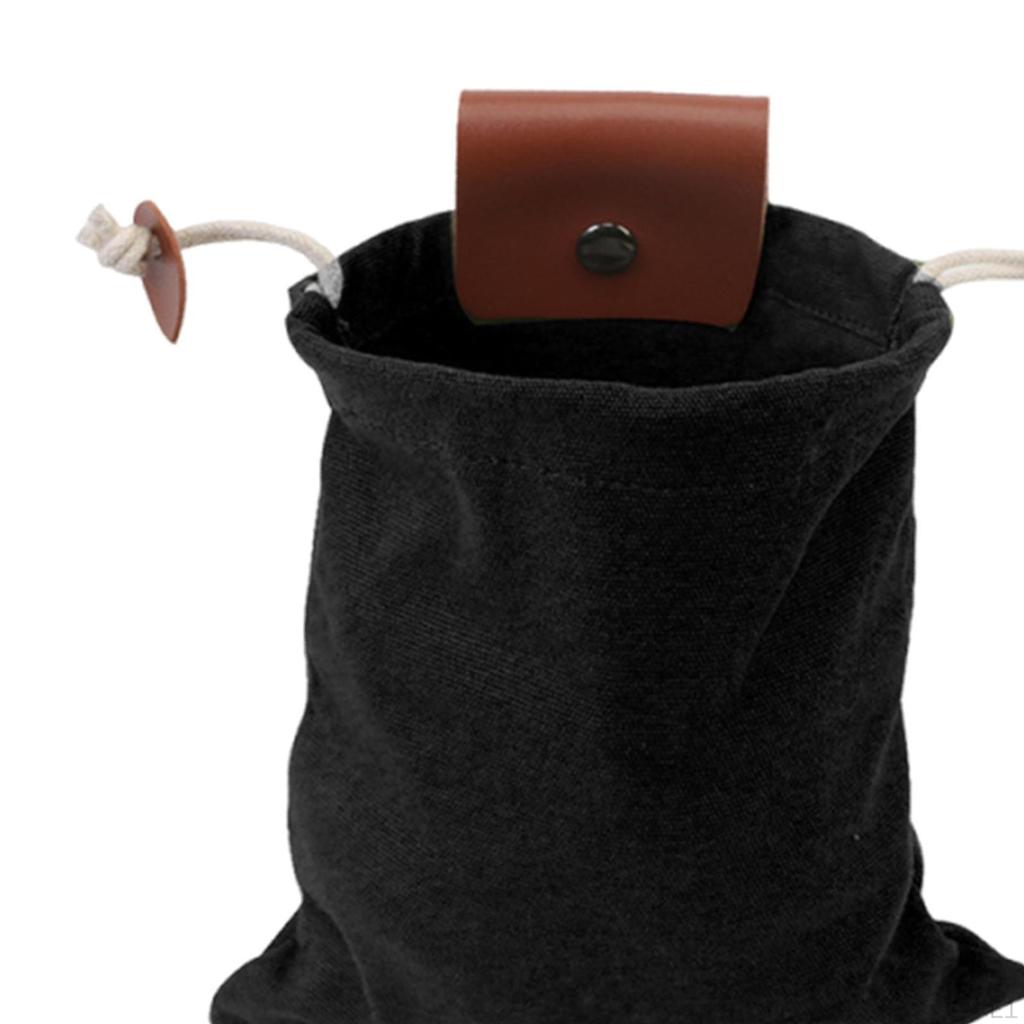 Canvas Foraging Bag with Belt Loop 8.5x7.9inch Compact Lightweight Accessory Water Resistant