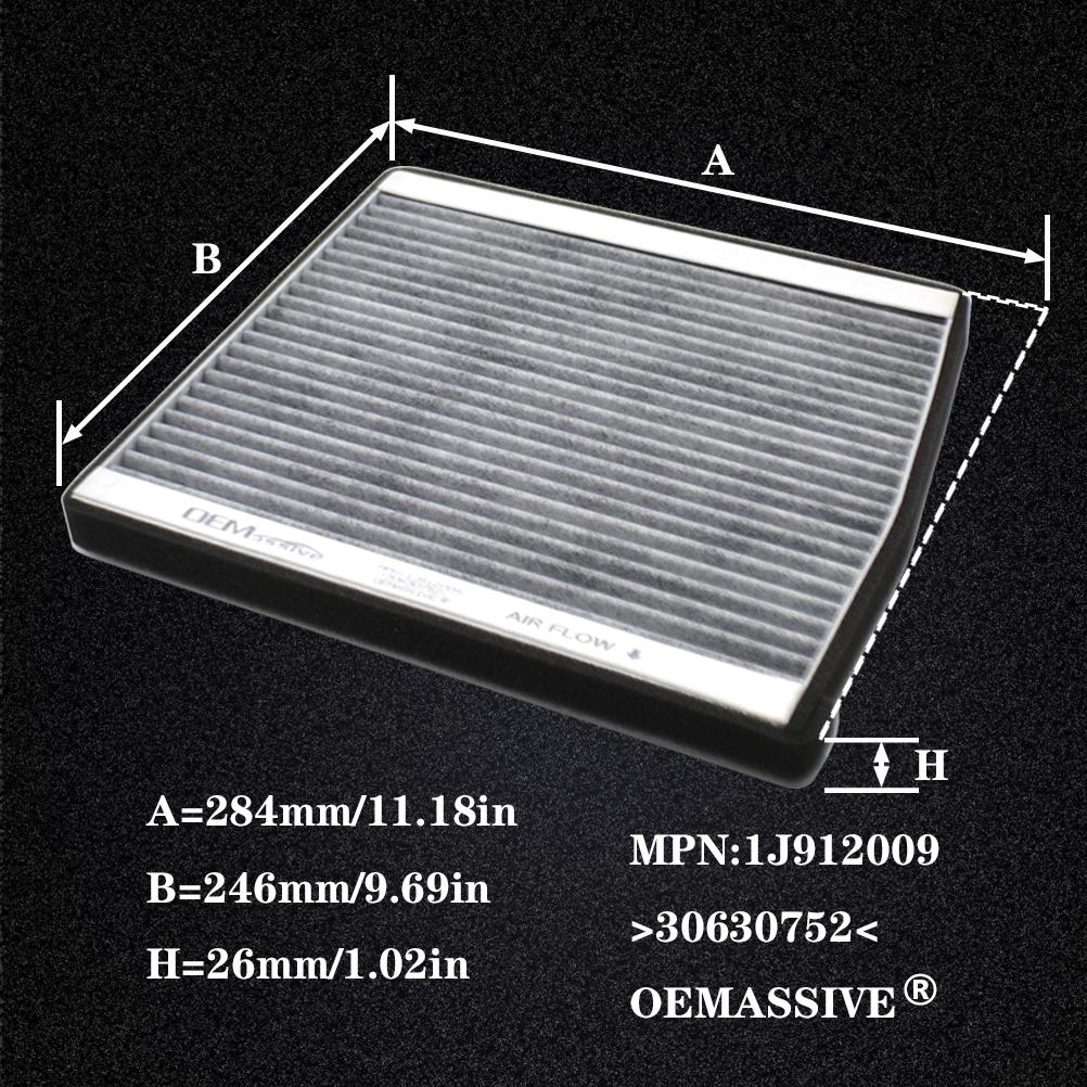 Car Pollen Cabin Filter Activated Carbon For Volvo C70 Convertible S60 S70 LS S80 TS XY V70 SW XC70 Cross Country XC90 30630752