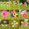Children's Double Layer Colorful Sunflower Cartoon Windmill Toy