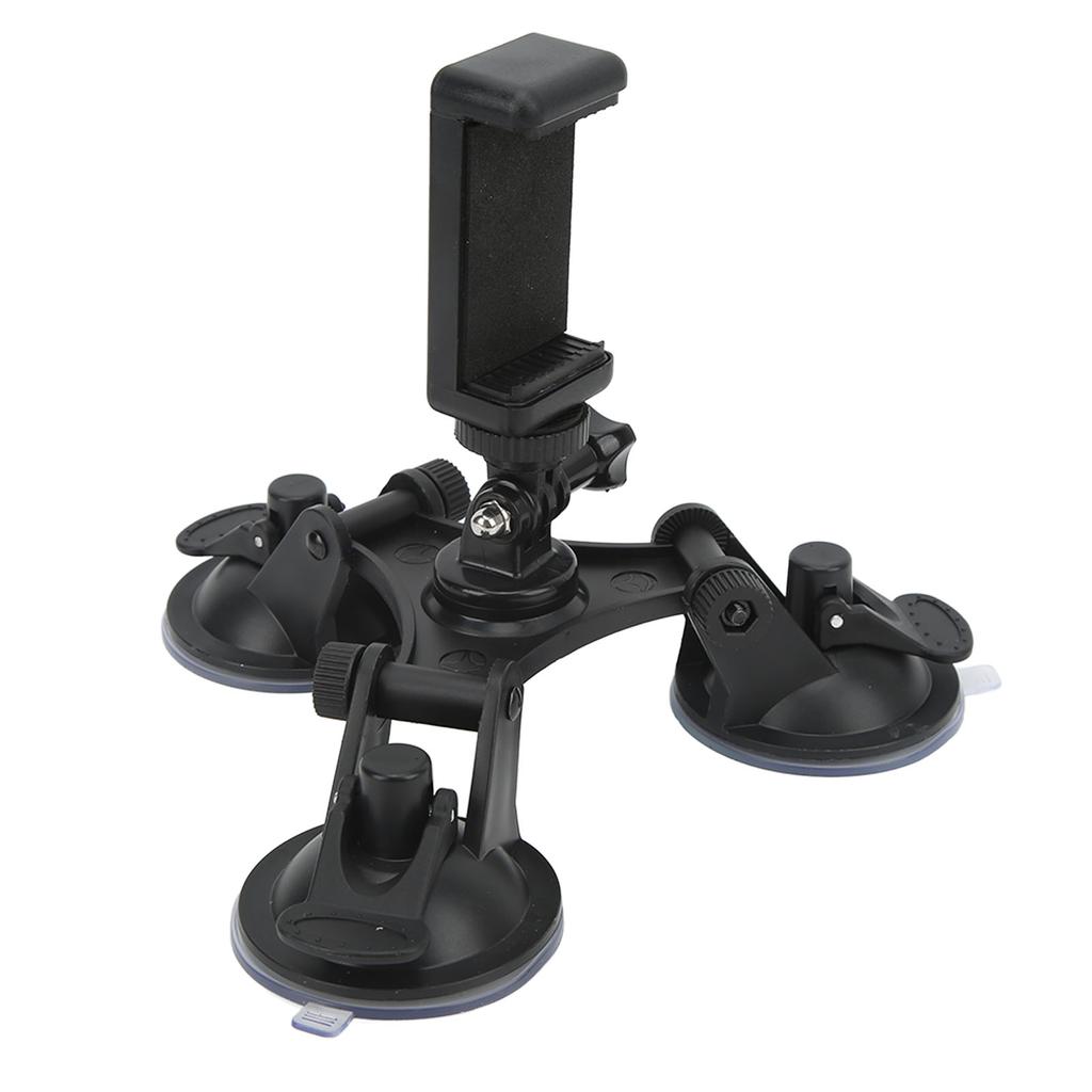 Tripod Suction Cup Holder Strong Adsorption Car Triple Suction Cup Mount for Action Cameras Mobile Phones