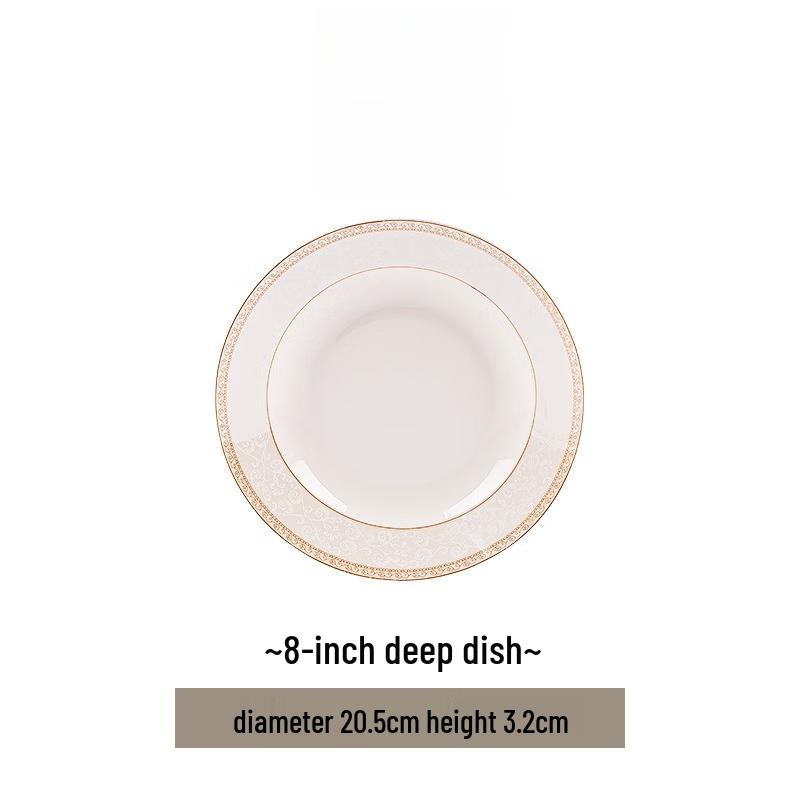 Роскошная керамическая обеденная тарелка Цзиндэчжэнь