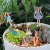 6x Miniature Pixie Figurines Yard Signs Lawn Dollhouse Decoration Fairy Garden Accessories,Small