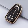 Gold-rimmed Car Key Cover Shell for Chevrolet Malibu XL, Camaro, Trailblazer RS. 5-button 4-button with Package Buckle. Cross-border Applicable.
