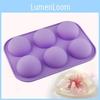 Универсальная 3D силиконовая форма на 6 ячеек в виде полусферы для идеально сформированных шоколадных и пирожных угощений