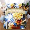 Аниме Постельный комплект Dragon-Ball,Пододеяльник Dragon-Ball,Комплект пододеяльника и одеяла,Постельный комплект Супер Сайян для взрослых и детей
