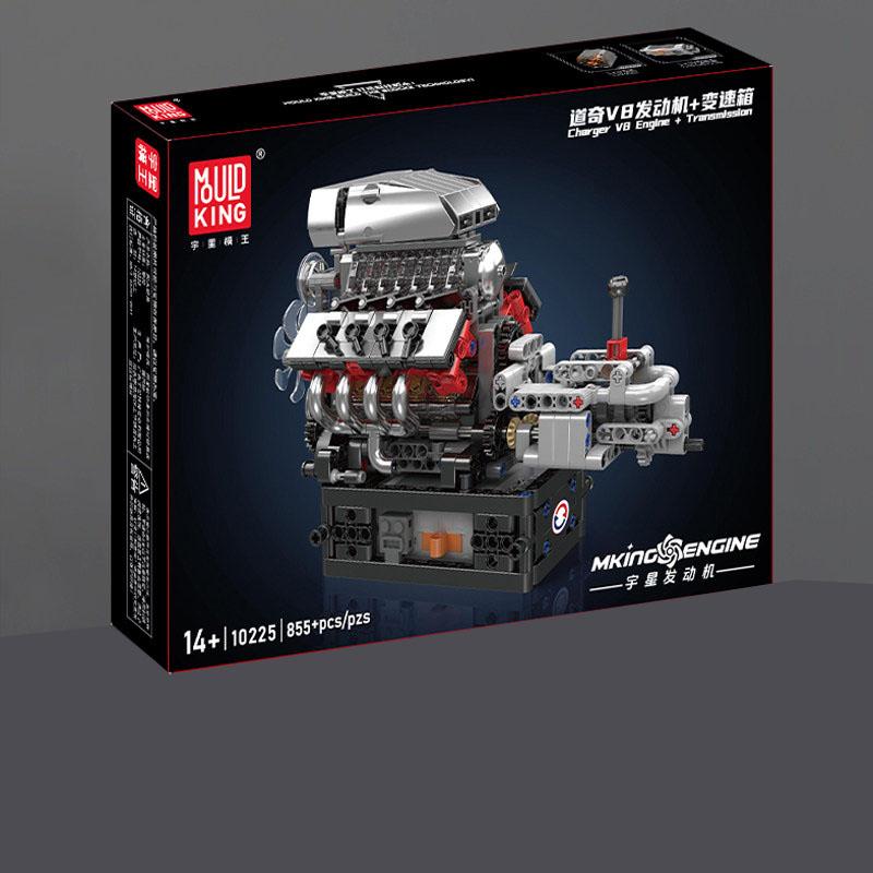 Mould King 10088 535 деталей Технический Электрически Приводимый Двигатель V8 Конструктор Модель Набор Для Взрослых Креативная Сборка Кирпичные Игрушки