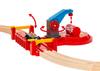 BRIO WORLD Набор «Спасательная команда» 36025 [44 детали] для детей от 3 лет (Игрушечный электрический поезд с деревянными рельсами) Красный, зеленый, синий и желтый