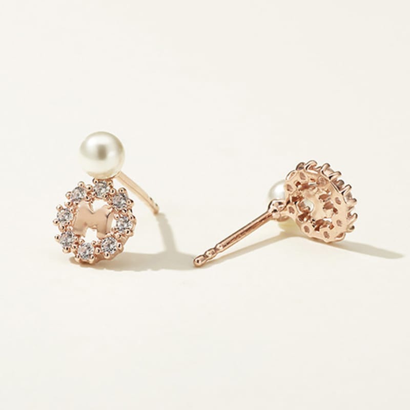 METROCITY JEWELRY M Basic Sterling Silver Rose Earrings A231SE9002RPH