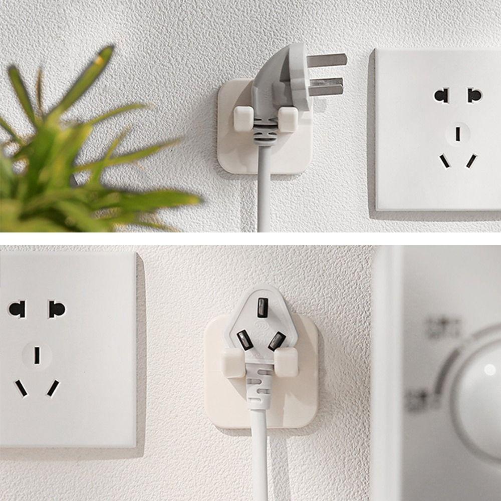 Крючок для вилки без прокола, клейкая стойка для хранения шнура питания, прочные настенные крючки для хранения на кухне