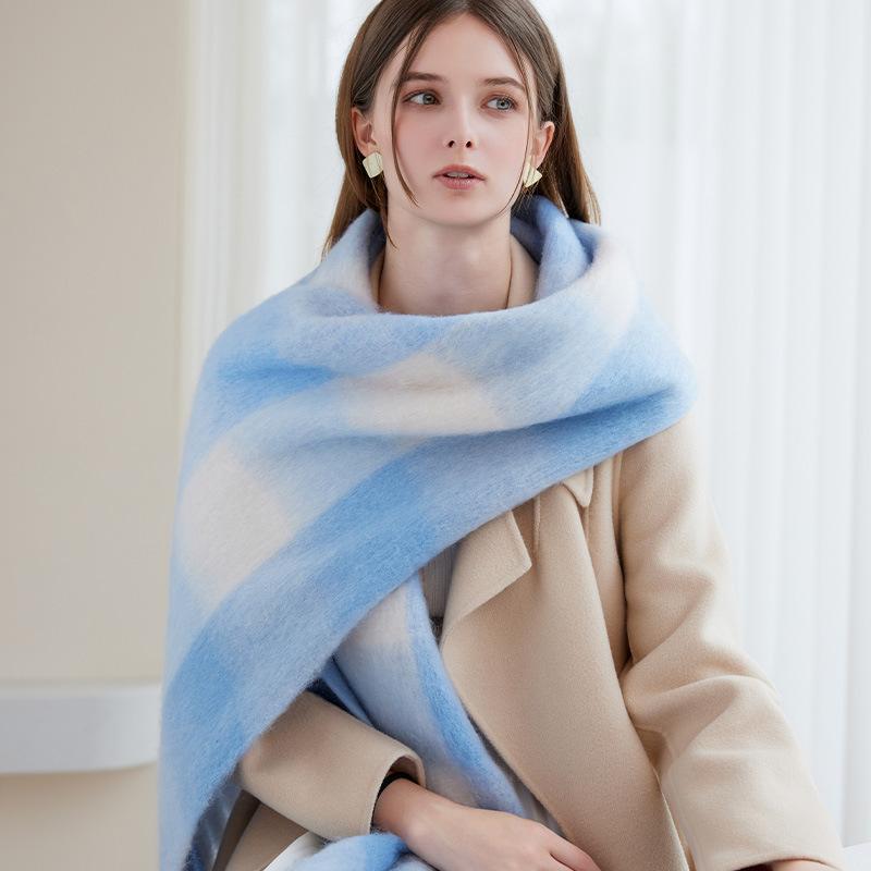 Scarf Warm Scarf Large Shawl Plaid Plaid