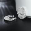 Charm 925 Sterling Silver Earrings For Women Jewelry All -Match Trend Hollow Carved Christmas Gifts