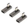 3 шт. USB C прямоугольный адаптер мама-папа 20 Гбит/с 8K 60 Гц средний изгиб Тип C 4.0 адаптер для ПК