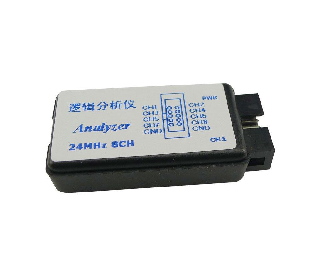 KKHMF 24 МГц 8-канальный USB-логический анализатор - 8-канальный логический анализатор с поддержкой UART, IIC, SPI, отладки, MCU, FPGA и ARM [Внутренняя доставка]