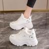 Little White Shoes Women's Winter 2025 Velvet Women's Shoes Platform Height Increase Women's Leisure Sports Dad Shoes Ins Tide