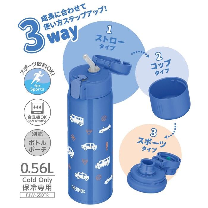 Термос Thermos с вакуумной изоляцией, 3-х компонентный, 0,56 л, кобальтово-синий, FJW-550TR COB