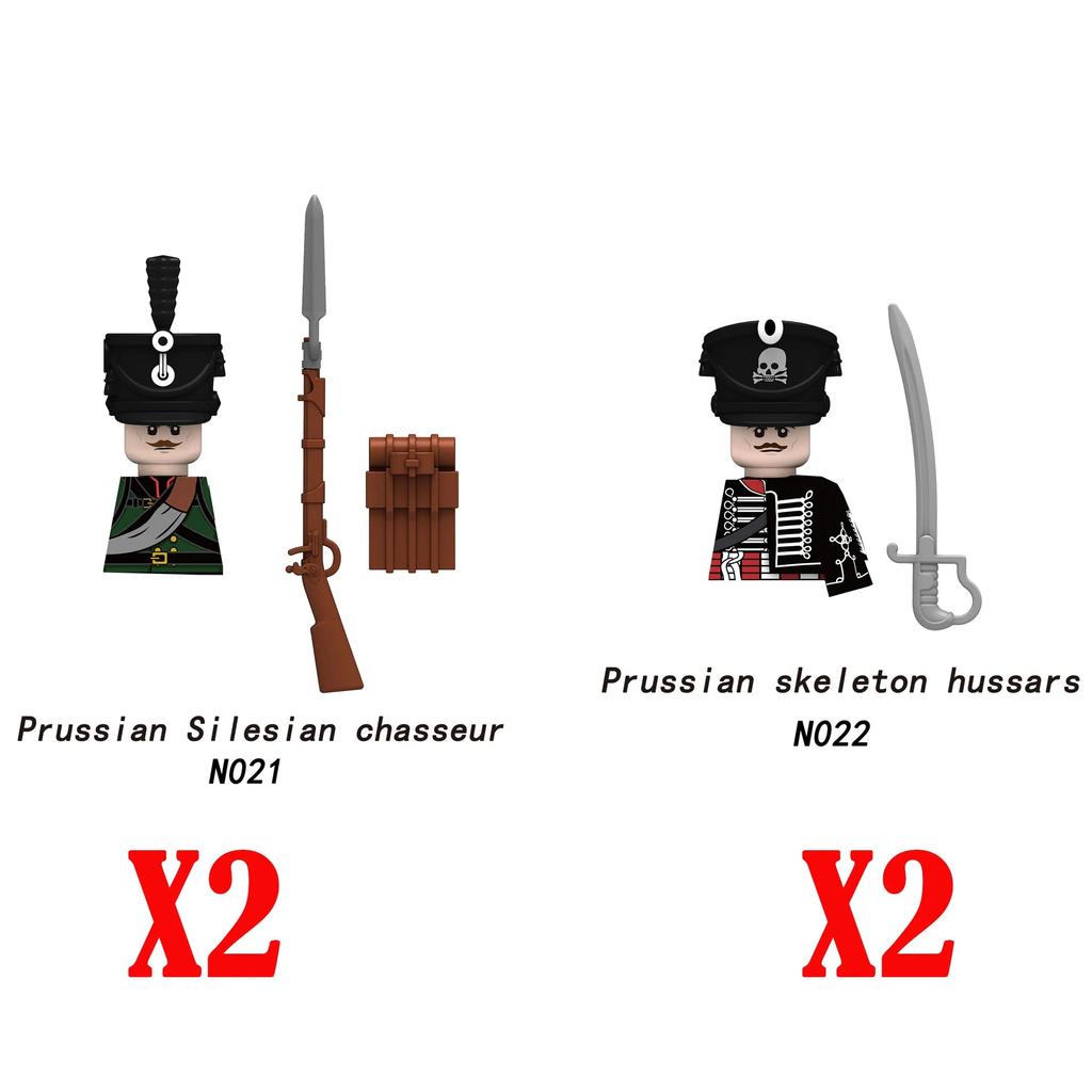 Napoleonic Wars Military Soldiers Building Blocks Medieval Army Figures Russian Ukraine Knights Infantry Weapon Bricks Kids Toys