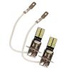 2Pcs H3 6500K 24-SMD 4014 New Vehicle Auto Car Fog Light DRL Lamp LED White Head Bulb