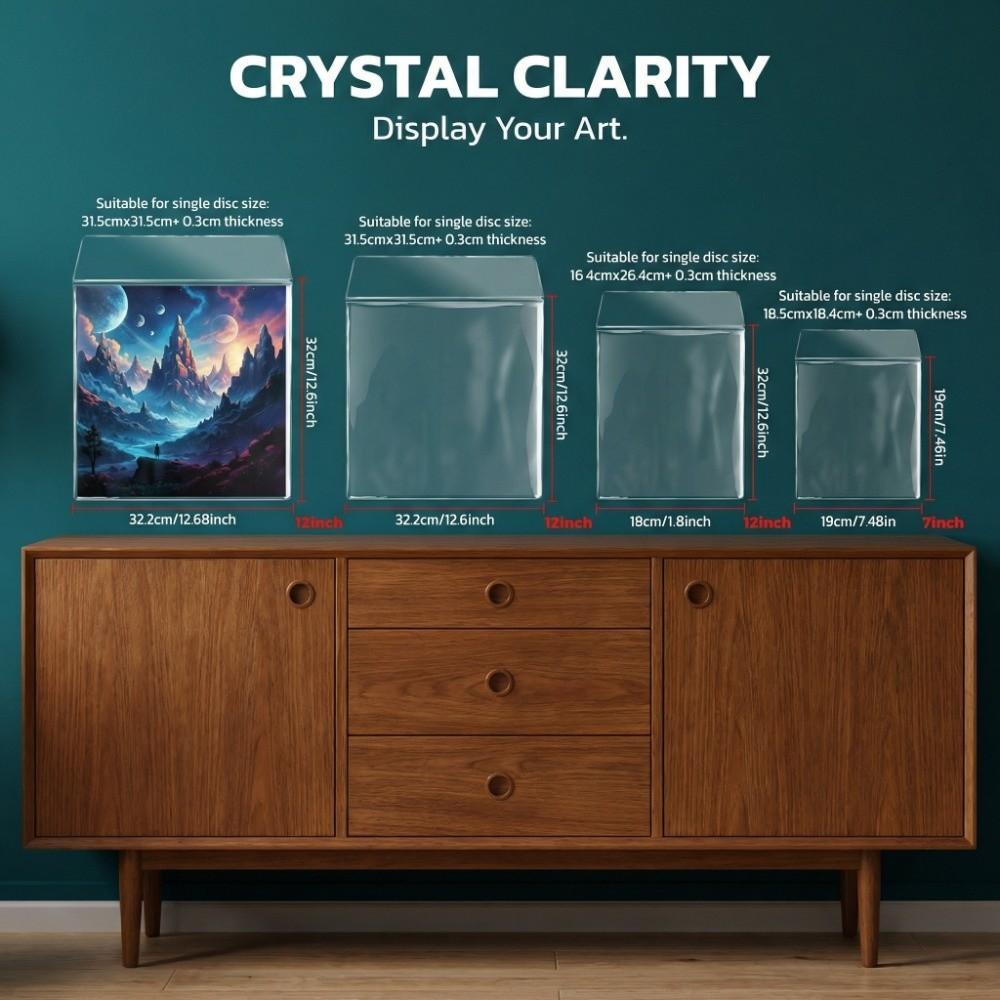 Resealable LP Record Cover 7/10/12 inch Record Protection Useful Vinyl Records Sleeve  Record