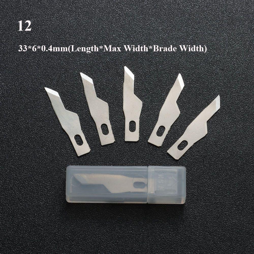 10 шт./компл. металлические ручные инструменты, гравировальные ножи, скальпель, детали ножа для ремонта печатных плат, 10 шт., лезвия, резак