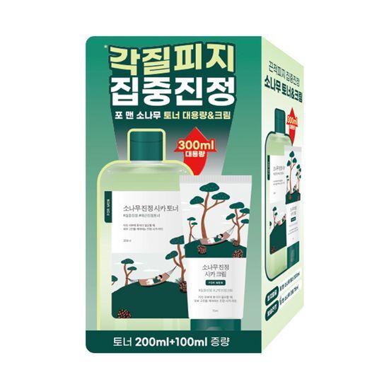 ROUND LAB For Men Pine Soothing Toner/Cream 2-pack (Toner 300ml + Cream 75ml)