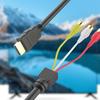 2Pcs/Set RCA Cable To 3RCA PVC HDMI-compatible Male 3 RCA To SCART Adapter