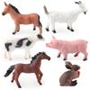 Direct Supply Simulation Cotton-Filled Washable, Ecological Farm Ranch Animal Set Static Model Ornament Toy