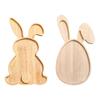Rabbit Shaped Charcuterie Board Kitchen Chopping Board Platter Rabbit Shaped for Fruit Salad Cake Housewarming Gift Easter