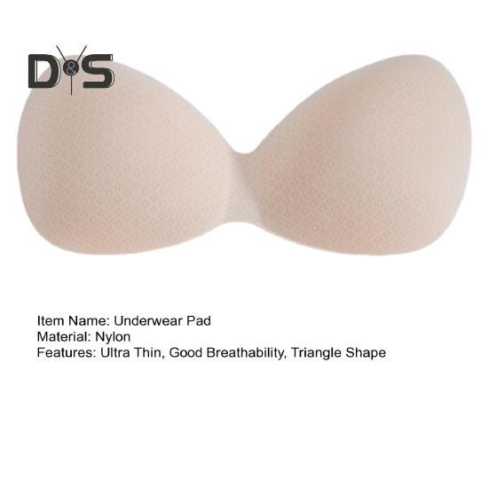 Bra Pad 0.1cm Ultra Thin Good Breathability Bra Insert Triangle Sponge Push Up Bra Pad Women Invisible Insert Swimsuit Bikini Breast Enhancers Chest