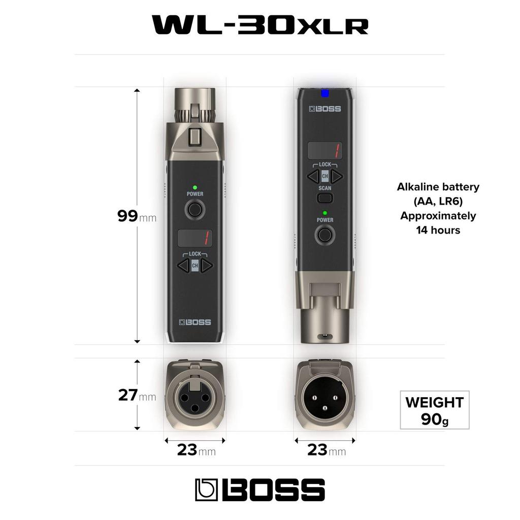Wireless System BOSS/WL-30XLR