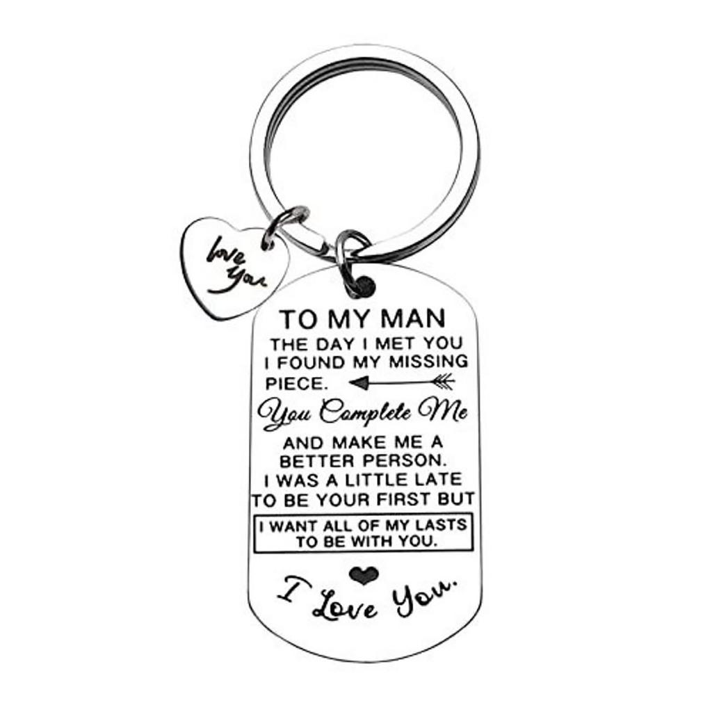 European And American Father's Day Gift Anniversary Gift Tag Stainless Steel Keychain